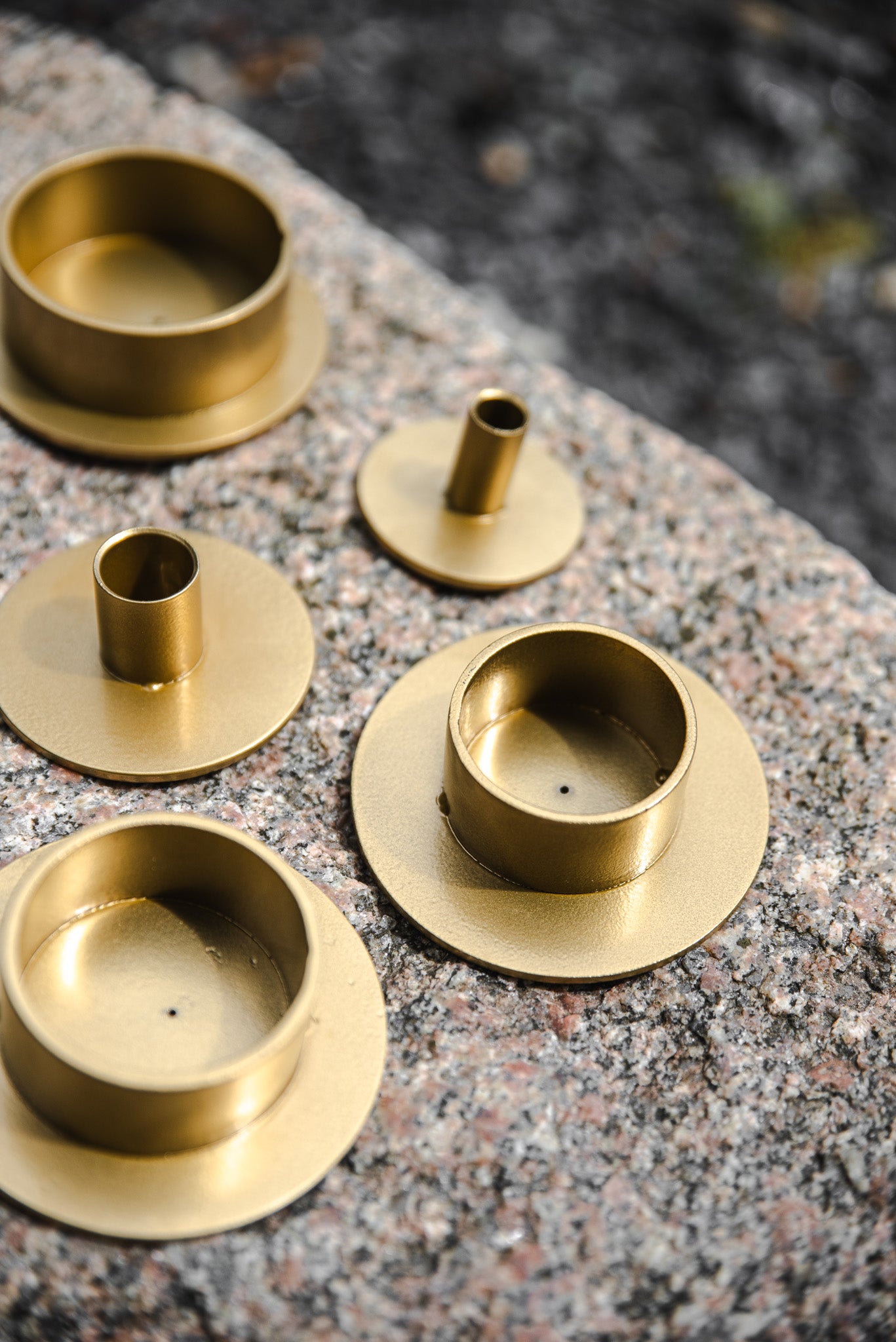 Cirkelstage, guldfarvet - Ø5 cm.